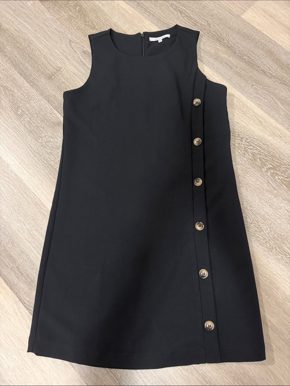 Like New Naked Zebra Sleeveless midi dress with vertical button detail.